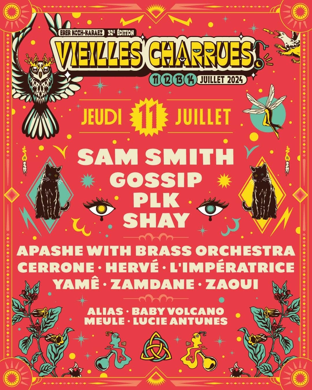 Le Festival Des Vieilles Charrues, 11 Au 14 Juillet 2024 à Carhaix