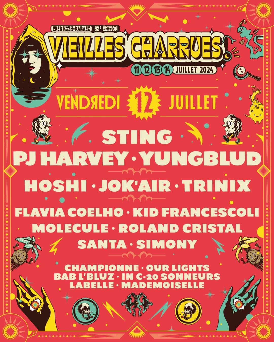 Le Festival Des Vieilles Charrues, 11 Au 14 Juillet 2024 à Carhaix