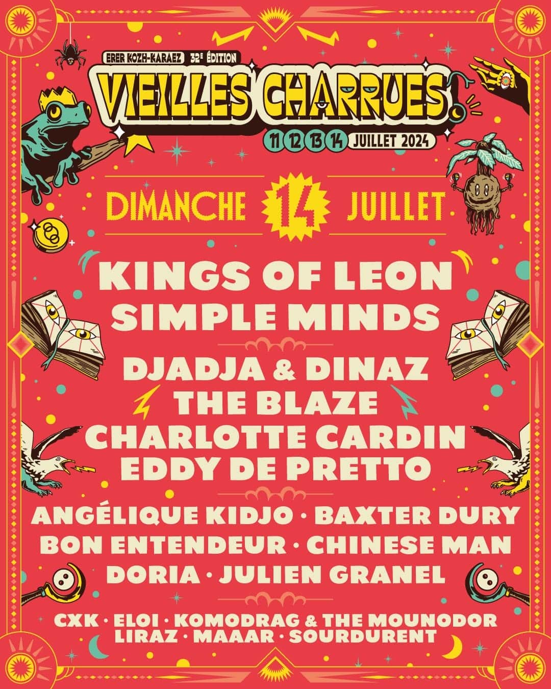 Le Festival Des Vieilles Charrues, 11 Au 14 Juillet 2024 à Carhaix