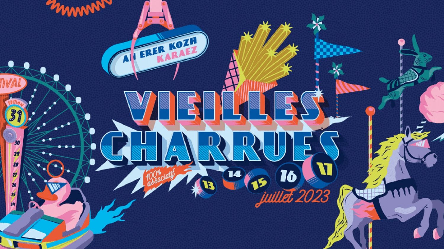 Le festival des Vieilles Charrues du 13 au 17 juillet 2023 à Carhaix (29)