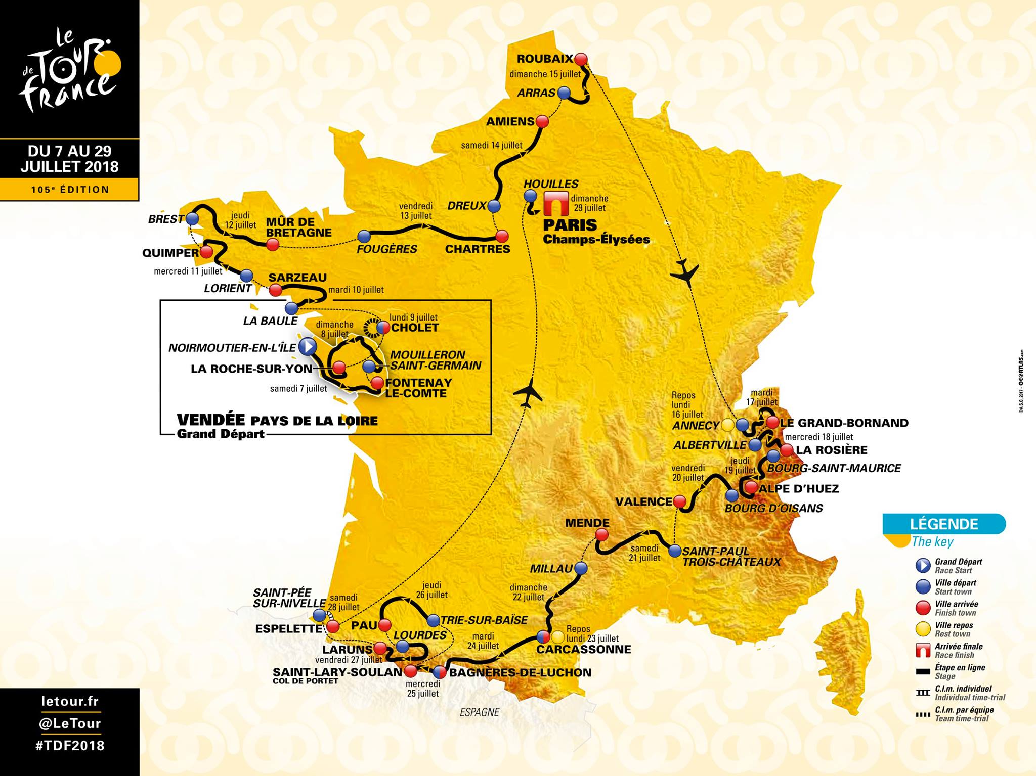 Cyclisme : le tour de France 2018 en Bretagne !