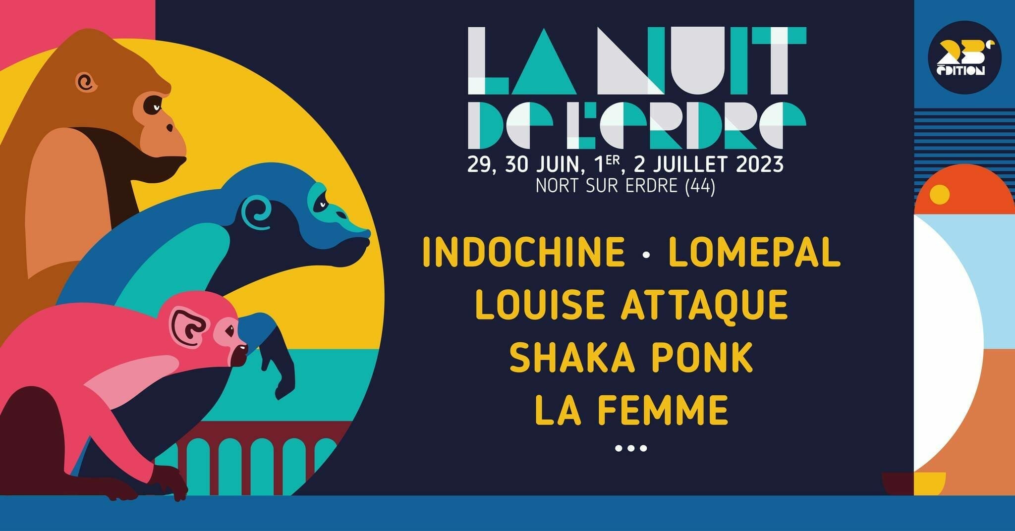 Festival La Nuit de l'Erdre, du 29 juin au 2 juillet 2023 (44)