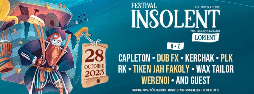 Festival Insolent, samedi 28 octobre 2023 à Lorient (56)