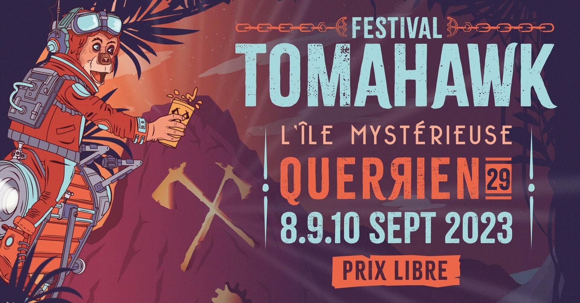 Festival Tomahawk, les 8, 9 et 10 septembre 2023 à Querrien (29)