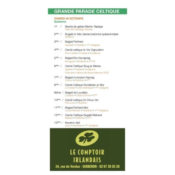 Grande parade Festival Presqu’île Breizh 2023
